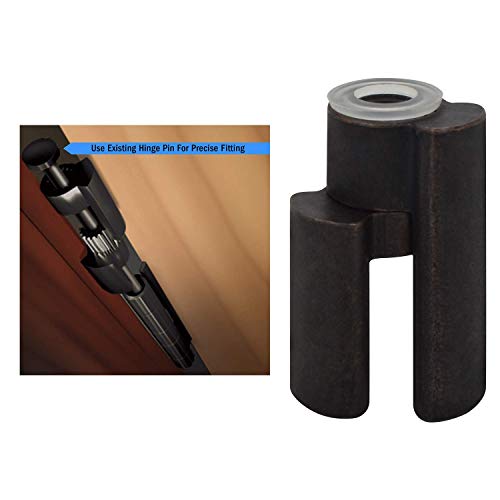 Nuk3y Door Saver 3 III Hinge Pin Stop for Residential Doors Fits All 3"" to 4-1/2"" Hinges (Oil Rubbed Bronze) - color: Oil Rubbed Bronze