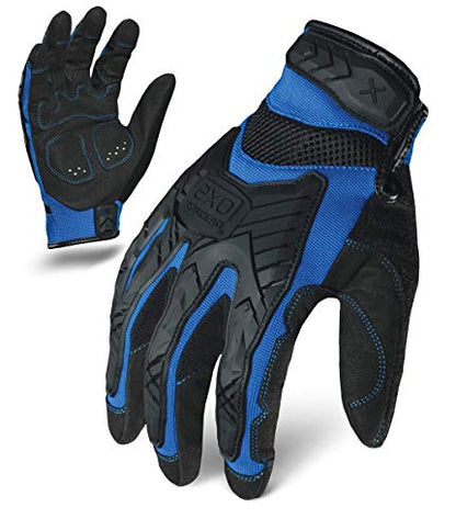 Ironclad mens Medium Work Gloves, Black & Blue, Medium Pack of 1 US - color: Black & Blue, size: Medium (Pack of 1)