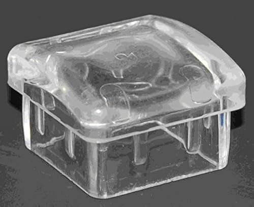 #1508C Fits 1 1/4" Thick Square Slanted Legs. Non-Marking Floor Protector Leg Glide Clear - 4 Pack - size: #1508C Slant Leg 1-1/4"sq thick, Leg Clear Glide