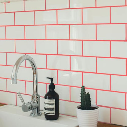 PentaUSA Tile Grout Repair Kit - Red Premixed Acrylic Sanded Grout, Water-Resistant Grout Filler for Bathroom&Shower, Kitchen Floor, Fast Drying, with Applicator, 13.4 oz (380g) - style: Red
