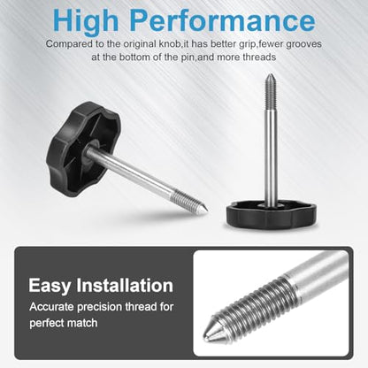 2 PCS Soft Top Window Frame Screws Door Surround Knobs with Pin Compatible with for 1997-2018 Jeep Wrangler TJ JK JKU Door Surrounds Screws Kit - size: Long 2 PCS