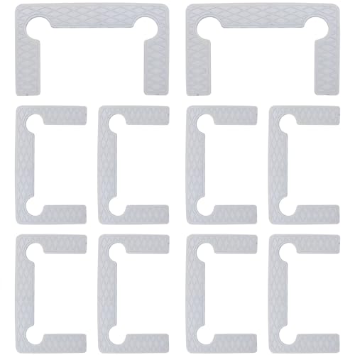 10 PCS Shower Door Hinge Shims Glass Shower Door Hinge Gaskets Anti-Slip Gasket Glass Hinge Replacement Kit Black (Transparent) - color: Transparent