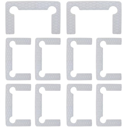 10 PCS Shower Door Hinge Shims Glass Shower Door Hinge Gaskets Anti-Slip Gasket Glass Hinge Replacement Kit Black (Transparent) - color: Transparent