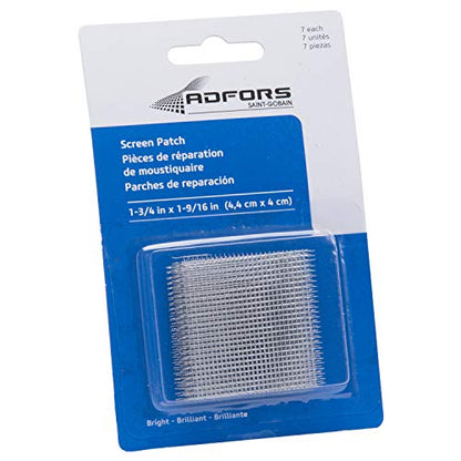 Saint-Gobain ADFORS Aluminum Screen Patch Repair Kit - DIY Window and Door Screen Patching, Bright Aluminum Finish, Durable, Ideal for Screen Repair and Replacement.