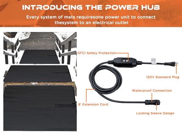 HEATIT 8Ft Power Cable with Straight Plug, 120V, 8' Extension Cord
