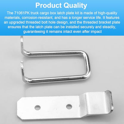 71061PK Latch Strike Plate for Weather Guard Tool Box Locks, Truck Bed Box Latch Lock Striker Plate Hardware Kit