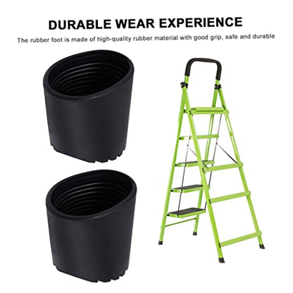 Set of 4 Ladder Foot Pads Non-Slip Mats for Ladder Legs Rubber Feet Mat for Step Ladders Easy Install Ladder Leg Covers