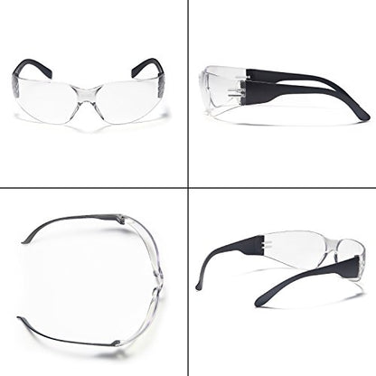 12 Pack Safety Glasses ANSI Z87+ Certified Protective Eyewear Goggles for Men and Women with UV Eye Protection - color: Rainbow
