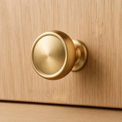 10 Pack Champagne Bronze Cabinet Knobs, 1-1/4 Inch Modern Furniture Hardware Zinc Alloy Knob, Single Hole Hardware Handles Kitchen Cabinet Dresser Knob, Drawer Knobs - color: Champagne Bronze