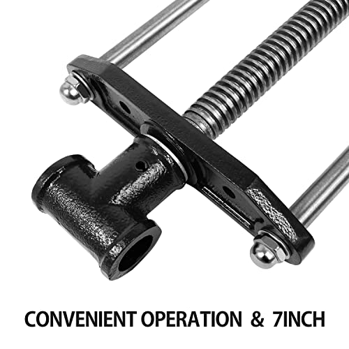 HFS(R) Woodworking Bench Vise, Heavy Duty Front Screw Vise for Workbench Chrome plating Leg Vise Hardware Woodworking (7IN) - size: 7"