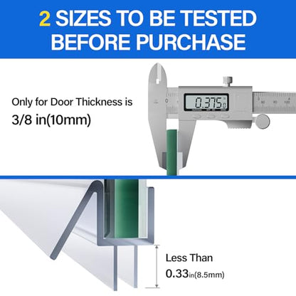 Yecaye 3 Pack 3/8" x 39" Shower Door Bottom Seal,Shower Door Sweep,Frameless Glass Seal Strip,Stop Leaks and Create a Water Barrier, Water Guard 10MM - style: Bottom-3/8"x39"