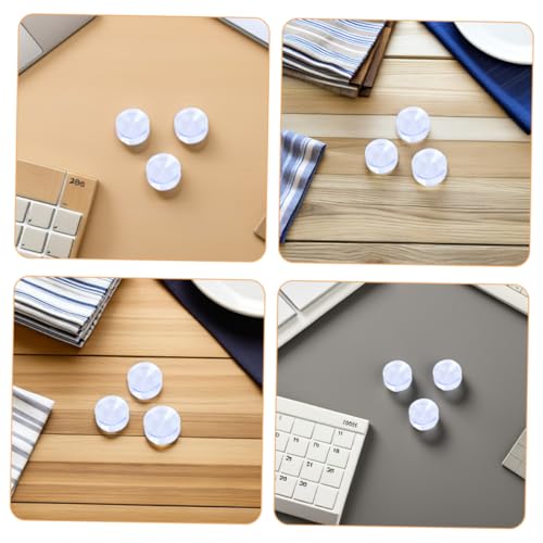STOBOK 16pcs Table Top Bumper: Anti Slide and Scratch 20 Mm Transparent Non-Adhesive Rubber Pads for Table Top Spacer to Avoid The Movement of Glass - size: 2.00X2.00X1.00CM