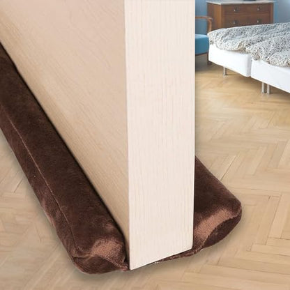VISEMAN 36 Inch Under Door Stopper-Door Noise Blocker, Double Sided Door Stopper, Machine-Washable - color: Coffee