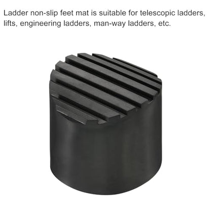 MECCANIXITY Ladder Non-Slip Feet Mat 60mm ID Rubber Round Telescopic Ladder Accessories Pad Cover Cushion for Ladder Protection Black Pack of 4 - size: 60mm