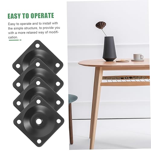 Cabilock Furniture Leg Mounting Plates Set Heavy Duty Iron Brackets for Sofa Table Chair Repair Easy to Install Sturdy Flat Design for Replacement of Worn Leg Connectors