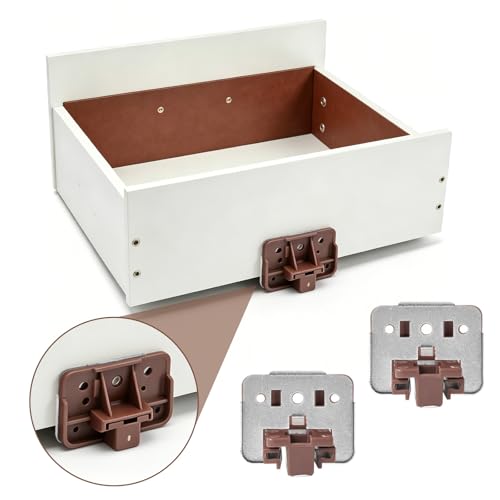 8 Set Drawer Guide Kit, Enhanced Commercial Slide Style Drawers for Kenlin Rite-Trak II 168, Vaughan Bassett, Legacy, Replacement Dresser Drawer Slides Repair Kit with Roller (20 Set Drawer Guide) - style: 20 Set Drawer Guide