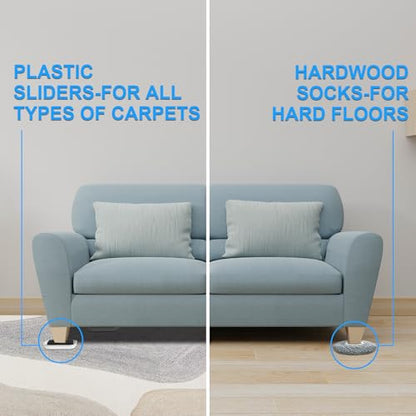 New Upgrade Furniture Sliders, Multi-Surface 3-in-1 Furniture Movers Sliders, Heavy Moving Pads with 8PCS 4.3" Carpet Sliders+4PCS Hard Floor Socks+1 Lifter, Protect Floor and Easily Move Furniture - size: 4.3in 8+4+1Pack