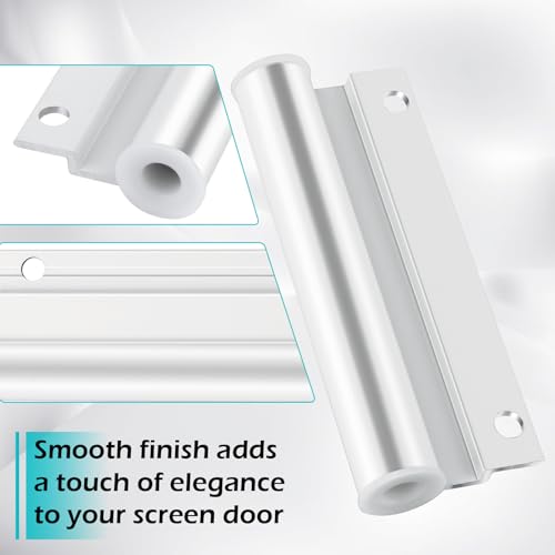 Screen Door Upper Hinge Leaf for Andersen Screen Doors Aluminum White Screen Door Hinge (2 Pack) - size: Screen Door Upper Hinge Leaf