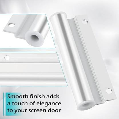 Screen Door Upper Hinge Leaf for Andersen Screen Doors Aluminum White Screen Door Hinge (2 Pack) - size: Screen Door Upper Hinge Leaf