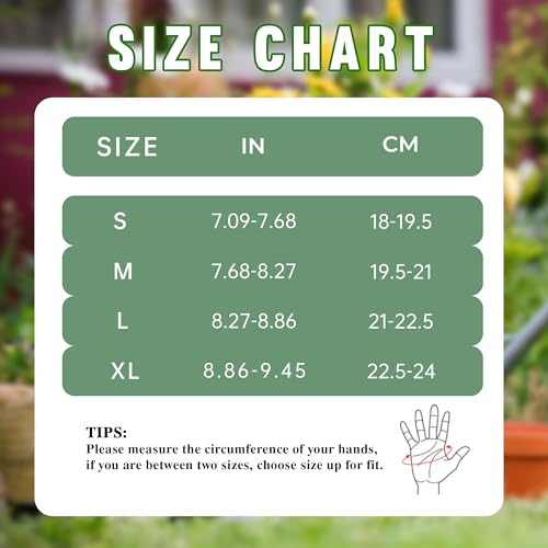 HANDLANDY Leather Gardening Gloves, Thorn Proof Long Gauntlet Heavy Duty Garden Gloves, Elbow Length Rose Pruning Weeding Yard Glove (Small, Green) - color: Green, size: Small (Pack of 1)