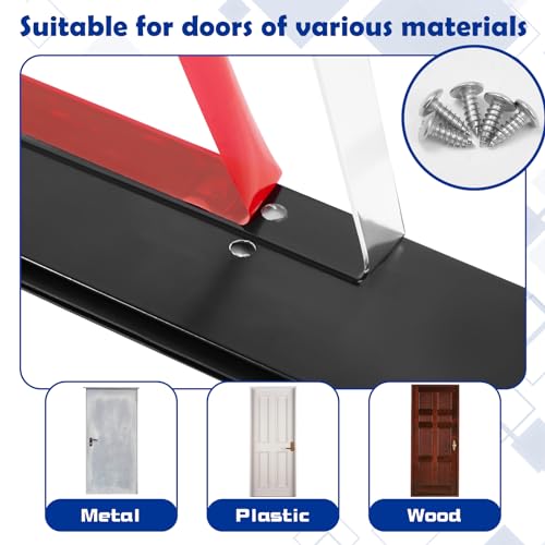 Gisafai 4 Pcs 36'' Metal Door Draft Stopper, Aluminum Door Sweep Mouse Stopper Mice Seal Strip, Noise Blocker Sweep for Keep Rodents Pests Out, Enhanced Weather Sealing, Easy to Install (Black) - color: Black