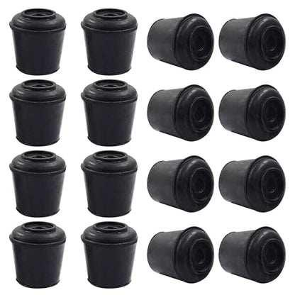 16pcs 5/8 Inch Round Chair Leg Tips Caps, Non-Slip Rubber Chair Leg Floor Protectors, Black Furniture Leg Caps Fit for 0.59"-0.63" (15-16mm) Diameter Round Feet - size: 5/8 Inch-Black