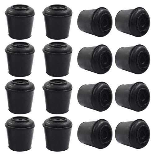 16pcs 5/8 Inch Round Chair Leg Tips Caps, Non-Slip Rubber Chair Leg Floor Protectors, Black Furniture Leg Caps Fit for 0.59"-0.63" (15-16mm) Diameter Round Feet - size: 5/8 Inch-Black