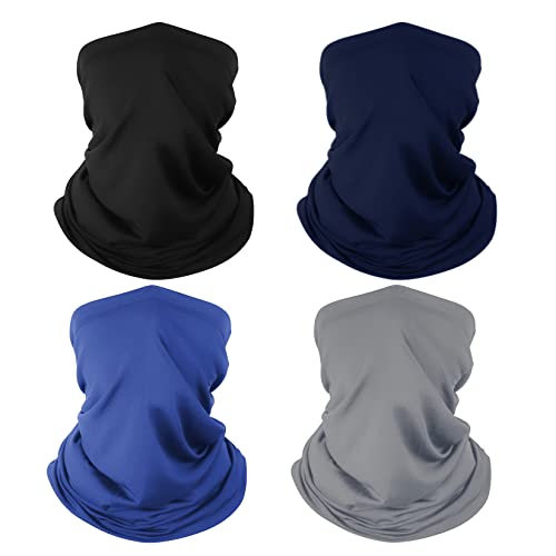 Neck Gaiter Bandana Face Mask: Sun Cooling Scarf Gator Cover Head for Men Women - color: Navy&royal Blue&grey&black