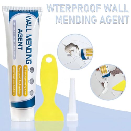 Wall Mending Agent Repair Kit with Scraper Nozzle Extender,2026 New Multi Functional WallPatching Paste Spackle,Efficient WallRepair Paste Filler for Holes & Cracks, Nail Holes, Dents & Small Damage - color: 100g