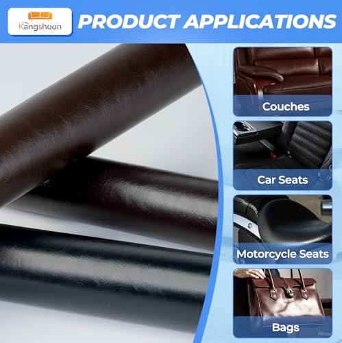 Leather Repair Patches, 3.5X79 Inch Self-Adhesive Leather Repair Tape, Stretch Vinyl Repair Kit for Couch Furniture Sofas Car Seats (Black, 3.5X79 Inch) - color: Glossy Black, size: 3.5X79 Inch