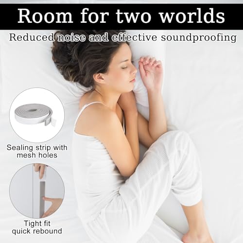 Weather Stripping Door Seal Strip, Self Adhesive Foam Tape Weatherstrip, Door Soundproofing Weatherproof Insulation Closed Cell Tape for Doors, Windows, Air Conditioners (1.2"x 0.4"x 2.18 Ft, Grey)