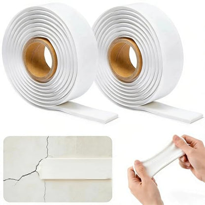 U0U Moldable Silicone Putty,Waterproof Multi Purpose Butyl Seal Putty Tape 66 x 0.6 Inches,Plumbers Duct Seal Putty for Sink Drain Gap Wall Repair (White, 0.6 x 66inch/2pcs) - size: 0.6 x 66inch/2pcs
