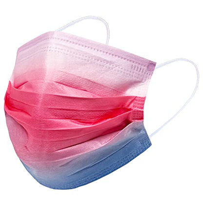 Disposable Safety Mask 3 Layer Protection Face Mask for Adults 50 pcs (Transition 2) - color: Transition 2