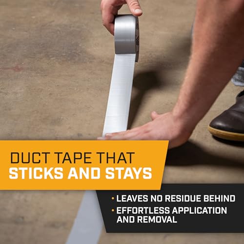 Lockport Silver Duct Tape - 6 Roll Multi Pack - 90 feet x 2 Inch - Strong Duct Tape Heavy Duty - Waterproof - No Residue - Bulk Value - Easy Tear - Industrial Use - DIY Home Repair - size: 6-Pack (30 Yards x 2 Inch)