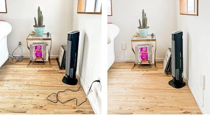 Sleek Socket Original and Patented Flat Ultra-Thin Outlet Concealer with EXTENSIO - size: 8ft - Dual Cords, style: Inverted Outlet