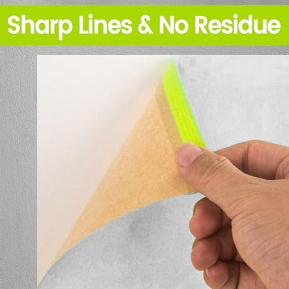 ADHES Pre-Taped Masking Paper for Painting, 3 Rolls 12 Inch x 50 Feet Tape and Drape Painters Paper Roll with Masking Tape, Automotive Paint Masking Paper for Cars, Walls, Floors, Furniture Protection - size: 12 Inch X 50 Feet