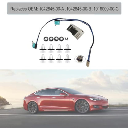 1042845-00-A Door Handle Repair Kit Upgraded Fit for Tesla Model S 2012-2017 with Micro Switch Harness Handle Paddle Door Panel Clips Replaces OEM 1042845-00-B 1016009-00-C
