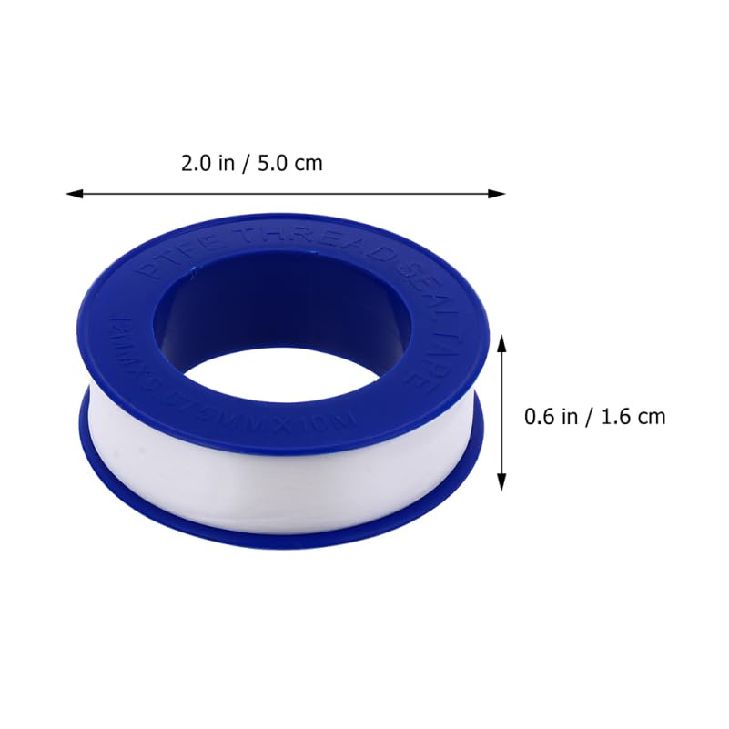 20pcs PTFE Thread Seal Tape, W:12mm L:10m Long,Thread Adhesive Plumbing Tape for Home Use