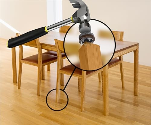 GorillaFelt CB257 Chair Leg Floor Protectors/Felt Glides (Set of 8) Tap On Felt Furniture Pads Guaranteed to Stay On, 1 Inch Round Sliders - size: 1 Inch 8 Pack