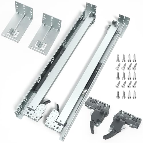 15 Inch Soft Close Undermount Drawer Slides 6 Pairs,5D Adjustable Full Extension Face Frame Cabinet Sildes, 100LB Load Capacity Rail Runners with Detachable Bottom Rear Mount Brackets - size: 15 Inch, style: 5D-6 Pair