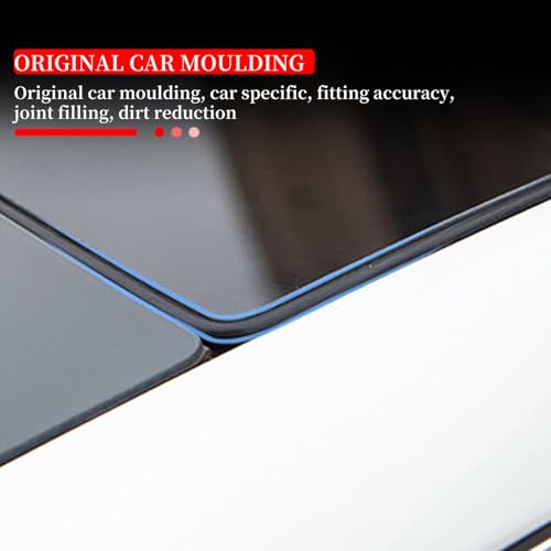 Car Sunroof Rubber Seal Strip Windshield Seal Strip Wind Noise Reduction Kit Anti-Dust Skylight Sealing Strip for Tesla Model Y with Installation Tool (for Model Y) - style: For Model Y