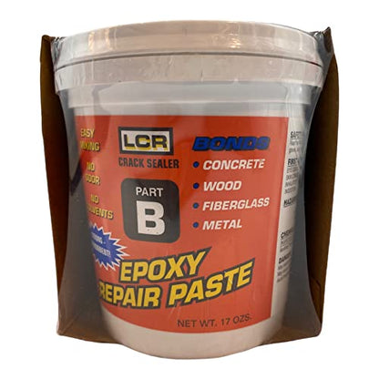 Polygem LCR Crack Sealer and Paste for Concrete Wall Leak Repair - High Strength 2 Component System Works on Concrete, Wood, Fiberglass, Metal, Plastic, Glass, and More