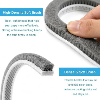 39FT Weather Stripping Door and Window Seal, Self-Adhesive Soundproofing Seal Strip, 0.35" Wide x 0.2" Thick, Draft Stopper for Doors & Windows (Grey, 39.4FT, 0.35'' Wide X 0.35'' Thick) - size: 39.4ft, 0.35'' Wide X 0.35'' Thick