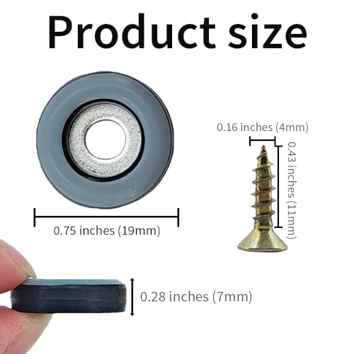 12pcs Screw on Furniture Glides 0.75 Inch (19mm) Diameter PTFE Teflon Chair Leg Floor Protectors Heavy Duty Furniture Sliders Pads Table Foot Gliders for Hardwood Carpet and Tile Floors - size: 0.75 inch(19mm)