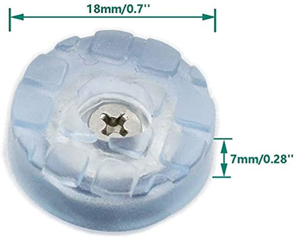 20 PCS Transparent Round Furniture Pads,Non Slip Non Skid Furniture Feet for Table,Desk,Chair,Sofa Leg,Noise Canceling Heavy Duty Furniture Sliders,Furniture Cups to Protect Hardwood Floors (18x7mm) - size: 18x7mm