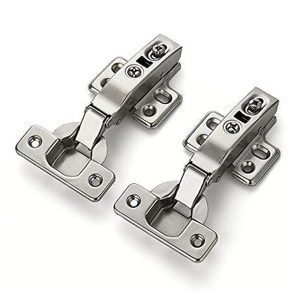 Ravinte 4 Pack 2 Pairs European Kitchen Cabinet Hinges Soft Close Full Overlay Cabinet Door Hinges Heavy-Duty Frameless Adjustable Concealed Cabinet Cup Hinge - size: Full Overlay
