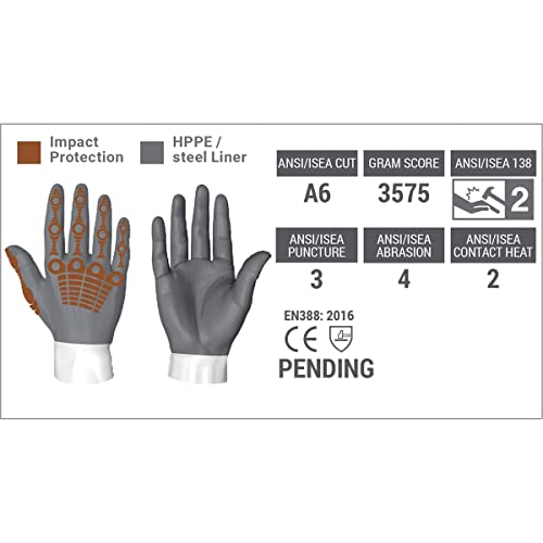 HexArmor Cut-Resistant Impact Protection Breathable Work Gloves | Chrome SLT ® Series 4073 - size: 2X-Large (Pack of 1)