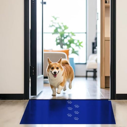 Croing Sticky Mat Tacky Pads Adhesive 17" x 23", 60 Sheets, Total Blue Cleanroom Floor Mats Remove Dirt for Laboratory Construction Hospital Shoes