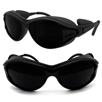 Wrap-around Design 2-Pack Welding Goggles Eye Protective Safety Glasses for Welders with Black Lens Anti-Flog Anti-glare Anti-shock Welding Glasses - color: Black-3.2