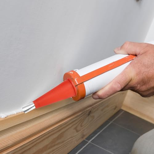QWORK 32 Pcs Caulk Finisher Kit Stainless Steel Caulking Nozzle Tips with 18 Sizes V-Shaped Sealant Finishing Tool for Kitchen Bathroom Tile & Window Fits Sausage Guns